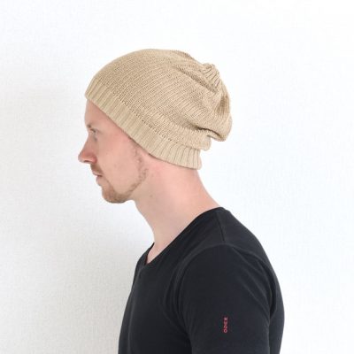 ニット帽 帽子 日本製　ベージュ