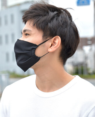 日焼け対策マスクランキング3位　吸汗 速乾 UVカット マスク （2枚セット）